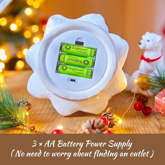 13 Inch Ceramic Christmas Tree Pre-lit Tabletop Christmas Tree Multicolor Lights - Picture 5 of 7